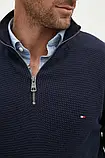 AllOriginal com ua Бавовняний светр Tommy Hilfiger колір синій легкий півгольф MW0MW35471 РОЗМІРИ ЗАПИТУЙТЕ, фото 6