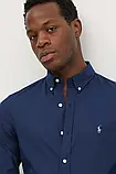 AllOriginal com ua Сорочка Polo Ralph Lauren чоловіча колір синій slim комір button-down РОЗМІРИ ЗАПИТУЙТЕ, фото 6