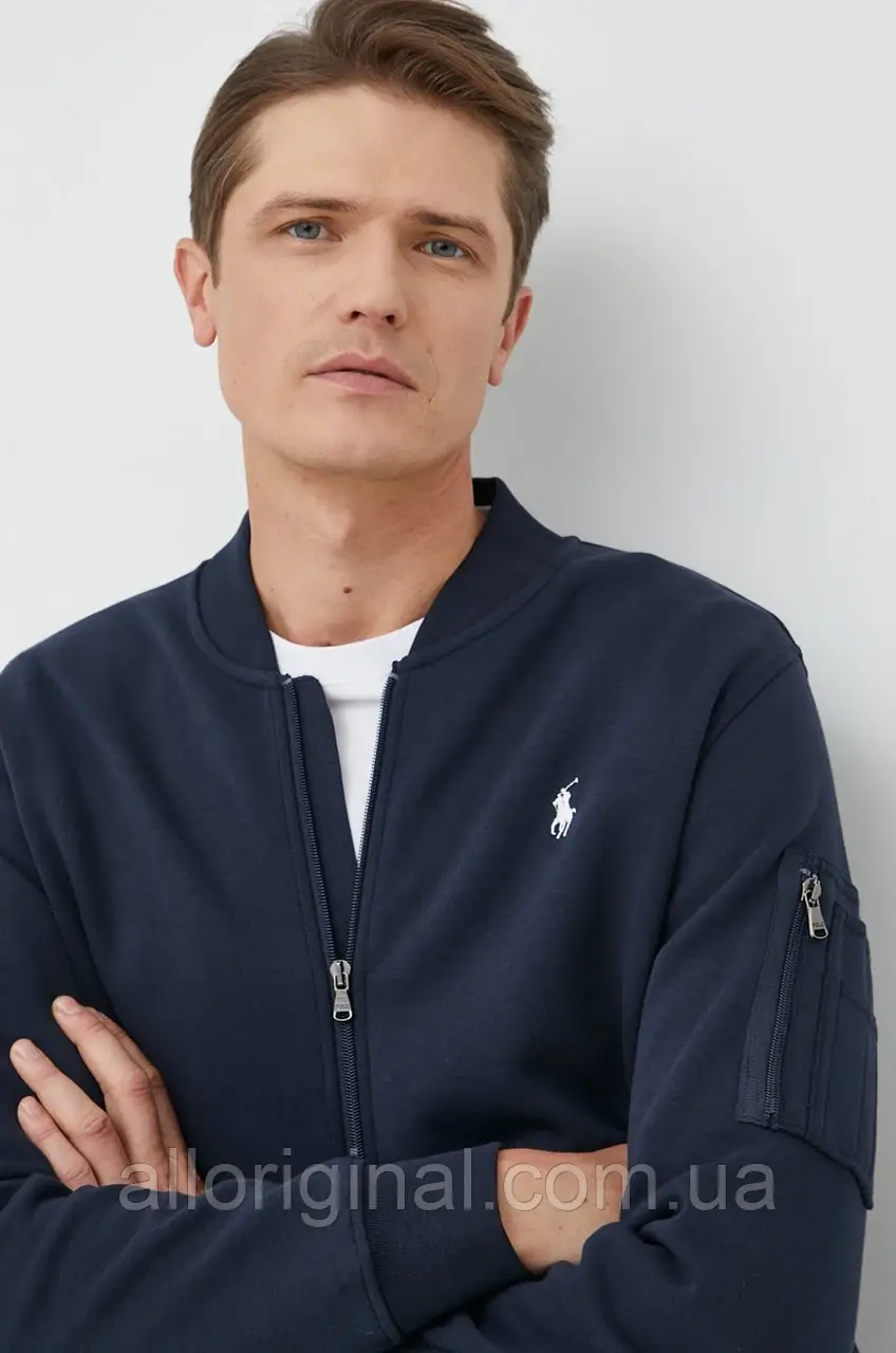 AllOriginal com ua Кофта Polo Ralph Lauren чоловіча колір синій однотонна РОЗМІРИ ЗАПИТУЙТЕ