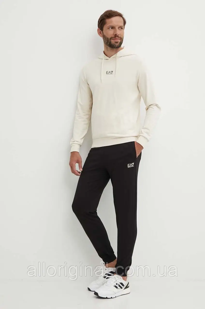 AllOriginal com ua Бавовняний спортивний костюм EA7 Emporio Armani колір бежевий PJVRZ.8NPV64 РОЗМІРИ