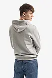 AllOriginal com ua Бавовняна кофта A.P.C. Hoodie Item чоловіча колір сірий з капюшоном однотонна, фото 4