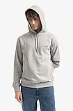 AllOriginal com ua Бавовняна кофта A.P.C. Hoodie Item чоловіча колір сірий з капюшоном однотонна, фото 6