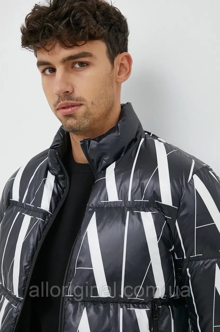 AllOriginal com ua Пухова куртка Armani Exchange чоловіча колір чорний зимова РОЗМІРИ ЗАПИТУЙТЕ