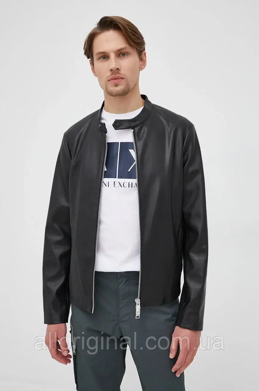AllOriginal com ua Куртка Armani Exchange чоловіча колір чорний перехідна РОЗМІРИ ЗАПИТУЙТЕ