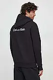 AllOriginal com ua Бавовняна кофта Calvin Klein чоловіча колір чорний з капюшоном однотонна РОЗМІРИ ЗАПИТУЙТЕ, фото 4