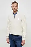 AllOriginal com ua Бавовняний светр Tommy Hilfiger колір бежевий легкий півгольф РОЗМІРИ ЗАПИТУЙТЕ, фото 5