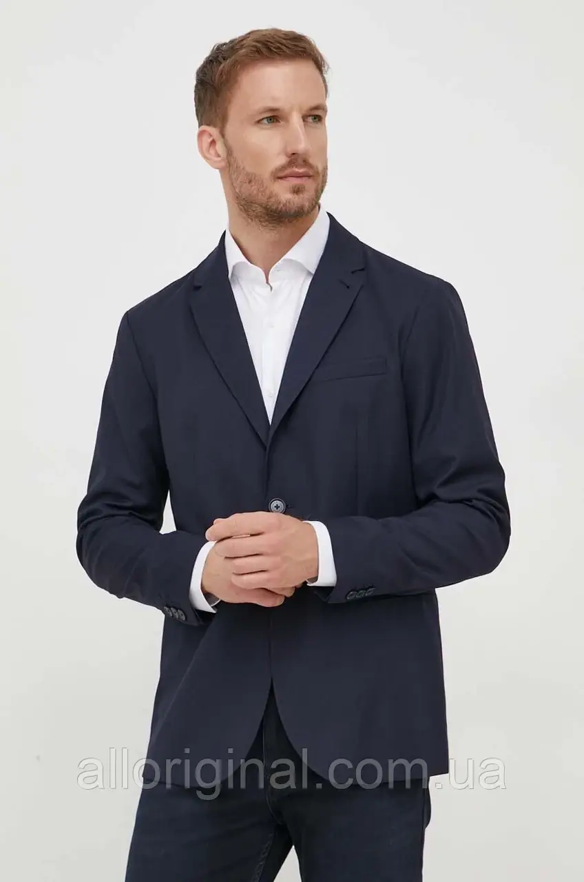 AllOriginal com ua Піджак Armani Exchange чоловіча колір синій РОЗМІРИ ЗАПИТУЙТЕ