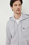 AllOriginal com ua Кофта Lacoste чоловіча колір сірий з капюшоном однотонна РОЗМІРИ ЗАПИТУЙТЕ, фото 5