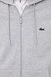 AllOriginal com ua Кофта Lacoste чоловіча колір сірий з капюшоном однотонна РОЗМІРИ ЗАПИТУЙТЕ, фото 6