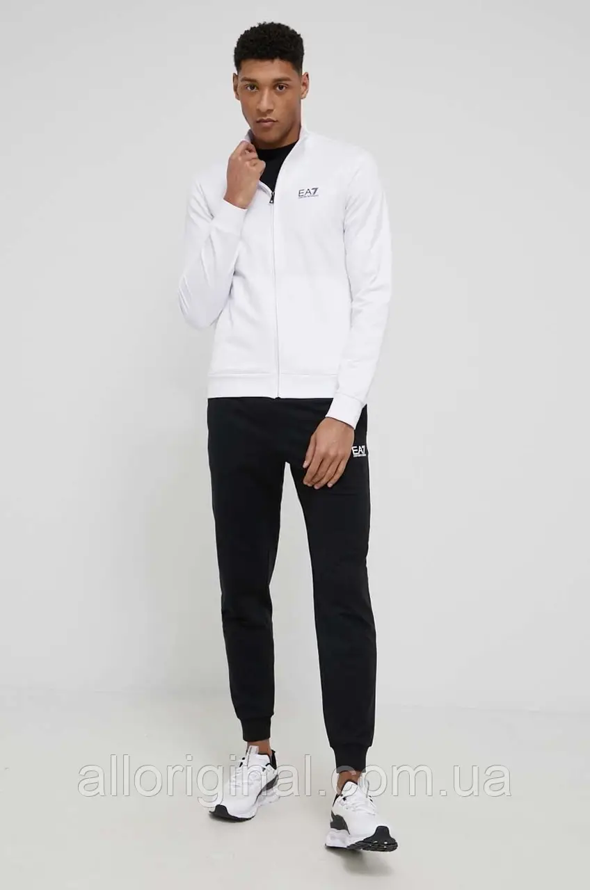 AllOriginal com ua Бавовняний спортивний костюм EA7 Emporio Armani колір білий РОЗМІРИ ЗАПИТУЙТЕ