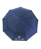 Парасолька чоловіча 02J автомат на 9 спиць з логотипом BMW Синій, фото 2