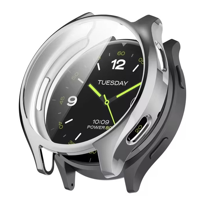 Захисний чохол для смарт годинника Xiaomi Watch 2 з плівкою сріблястий, фото 1