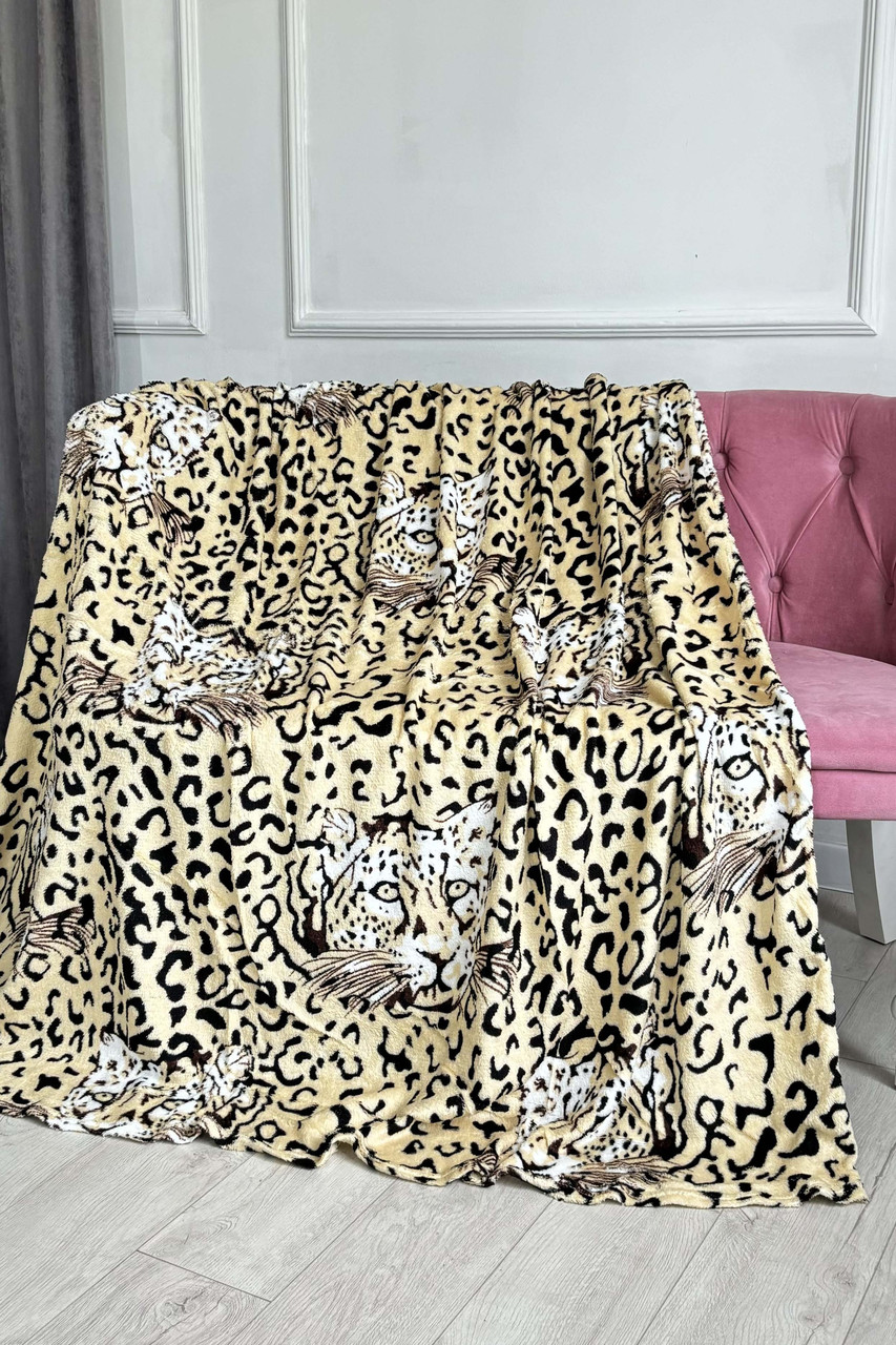 Плед жовтого кольору з принтом розмір 180*220 187658P, фото 1