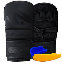 Рукавиці для ММА (Греплінгові рукавички) RDX T15 Noir Inner Matte Black XL