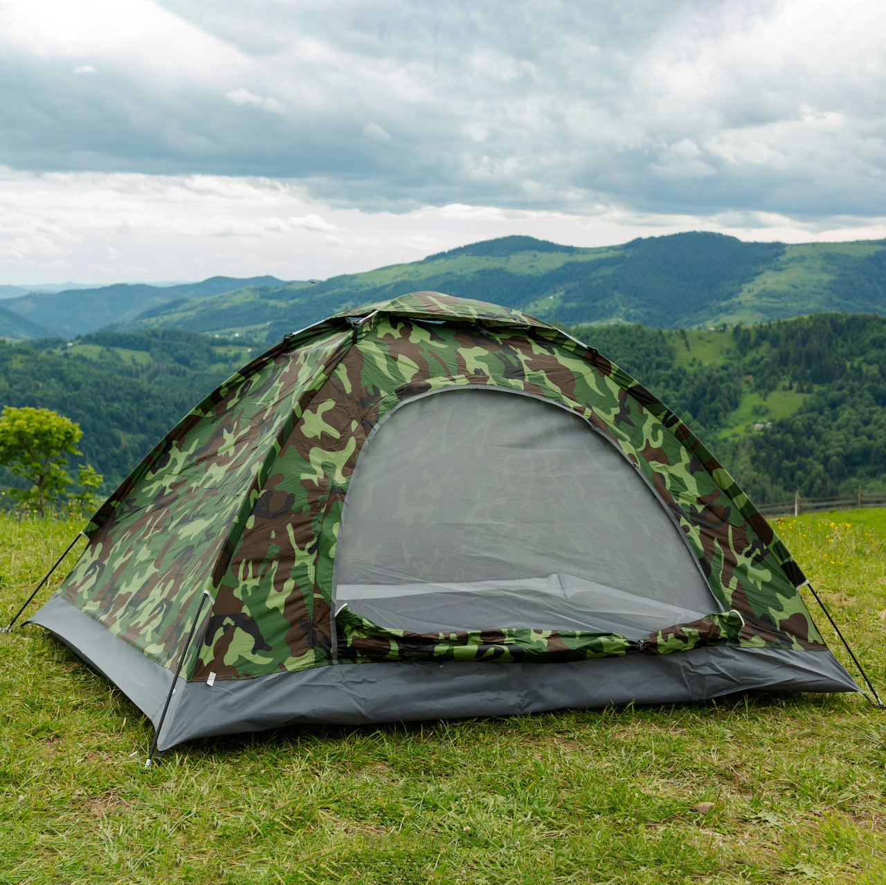 Палатка автоматическая двухместная армейская кемпинговая туристическая ...