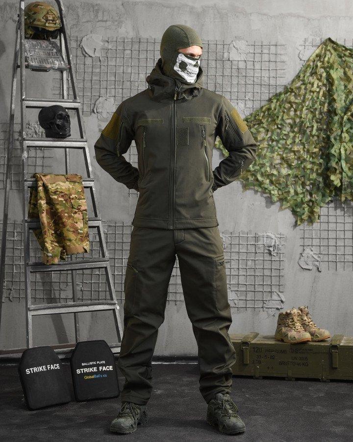 Тактичний костюм софтшел REVIVAL олива НП4862