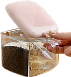 Контейнер місткість для спецій Органайзер для приправ 3 відділення Пластик, фото 3