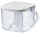 Контейнер місткість для спецій Органайзер для приправ 3 відділення Пластик, фото 4