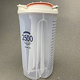 Контейнер для сипких 2,5 л із 4 відділеннями та мірною шкалою 12,3 х 24,5 х 13,8 см, фото 4