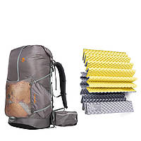 Рюкзак туристичний Jungle King 65л. Ультралегкий для трекінгу. Сірий. Вага: 910г + килимок