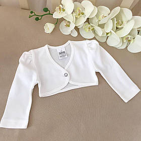 Болеро "Лілія" на кнопці інтерлок зріст 68 см (3 – 6 місяців) Betis Молочний