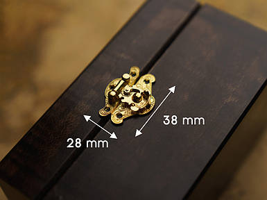 Замок для скринь. Колір "золото". 38х28мм