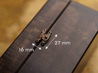 Замок накладний. Колір "бронза". 27х16мм