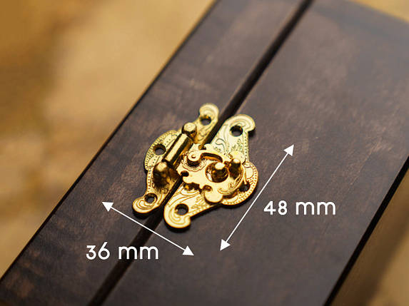 Замок для скринь. Колір "золото". 48х36мм, фото 1