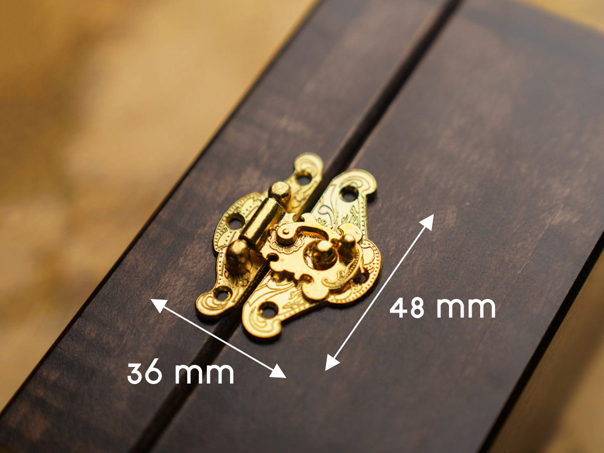 Замок для скринь. Колір "золото". 48х36мм
