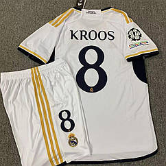 Форма біла футбольна Кроос 8 Реал Мадрид + Патчі 2023-2024 Adidas KROOS 8 Real Madrid Home Authentic