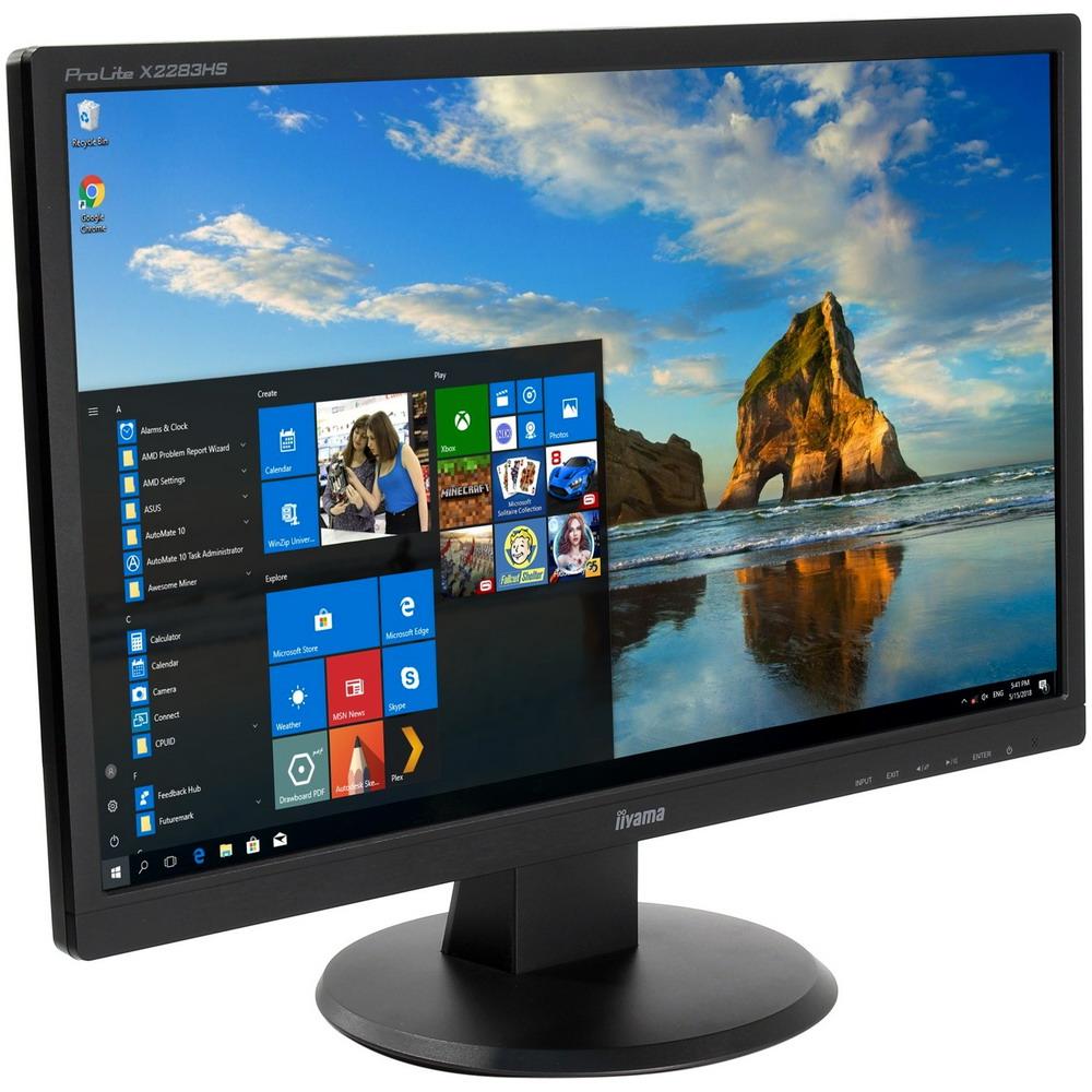 Монітор 22" FullHD 1920*1080 VA Iiyama X2283HS LED VGA HDMI DP MM чорний бв A- Гар.12міс!