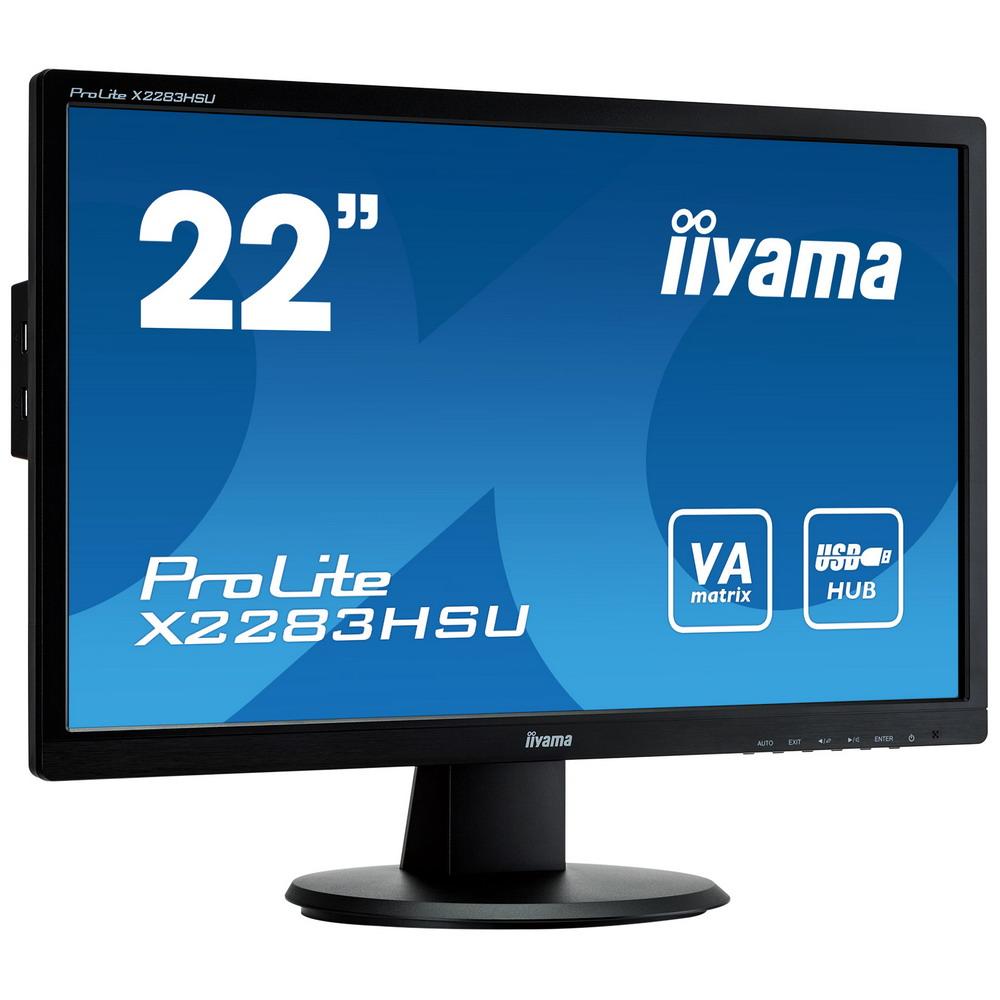 Монітор 22" FullHD 1920*1080 VA Iiyama X2283HSU LED VGA DVI DP USB*2 MM Pivot чорний бв A- Гар.12міс!
