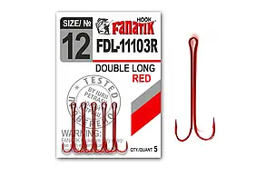 FDL-11103 Red № 12 Подвійний гачок Fanatik