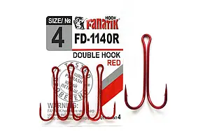 FD-1140 Red № 4 Подвійний гачок Fanatik
