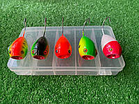 Набор Попперов ,Хорватское яйцо 55 мм(13 гр)( Bumble Lure ) (5шт) в коробке