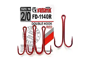 FD-1140 Red № 2/0 Подвійний гачок Fanatik