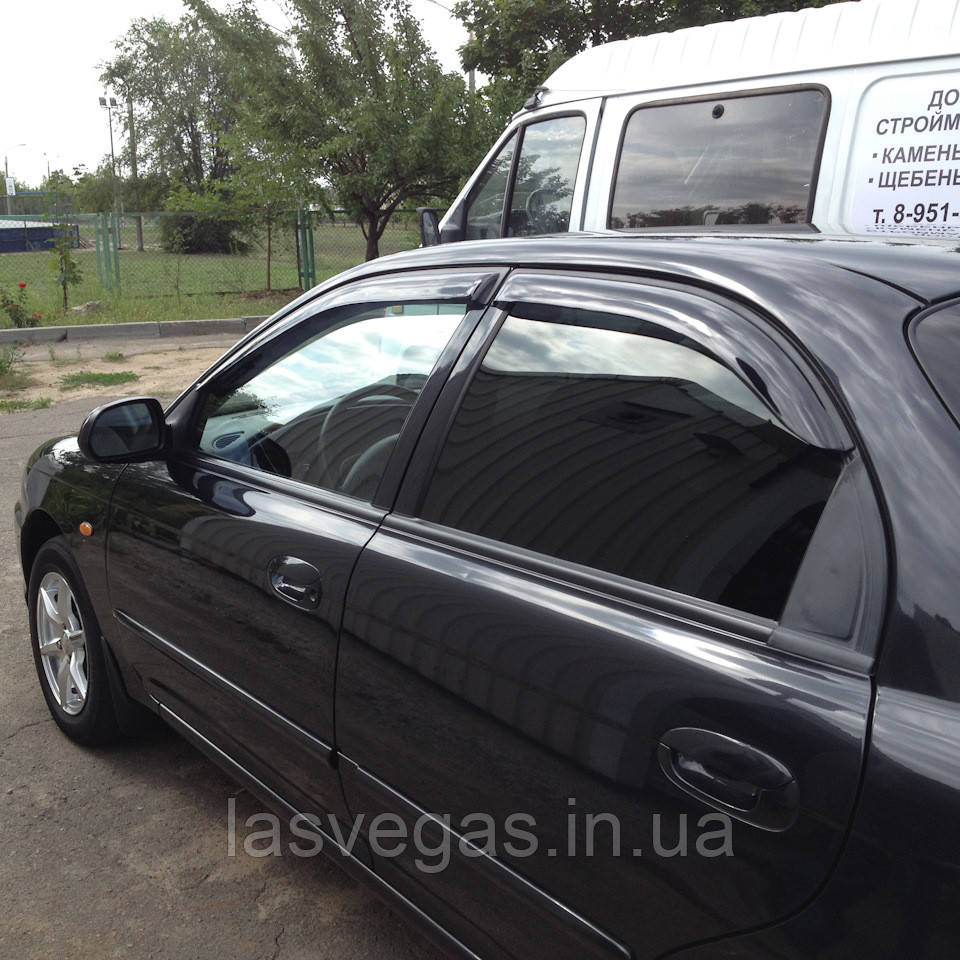 Дефлектори вікон (Вітровики) Kia Spectra/Shuma/Sephia 2000-2007, фото 1