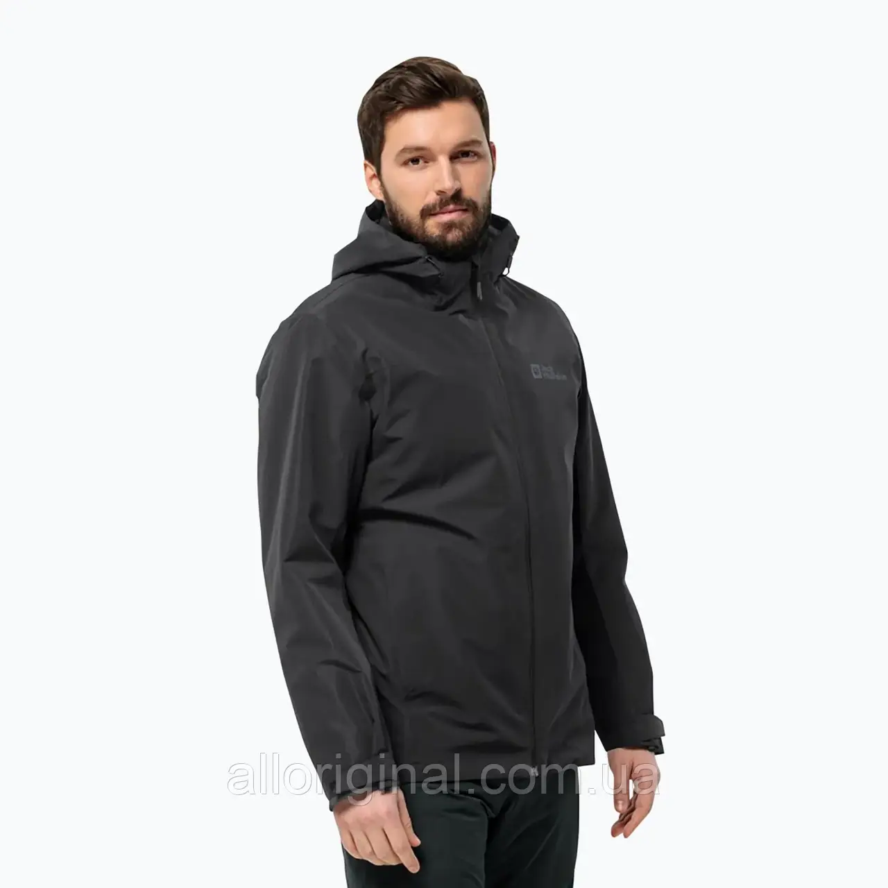 AllOriginal com ua Чоловіча куртка 3-в-1 Jack Wolfskin чоловіча Taubenberg 3In1 чорна 6001 РОЗМІРИ ЗАПИТУЙТЕ