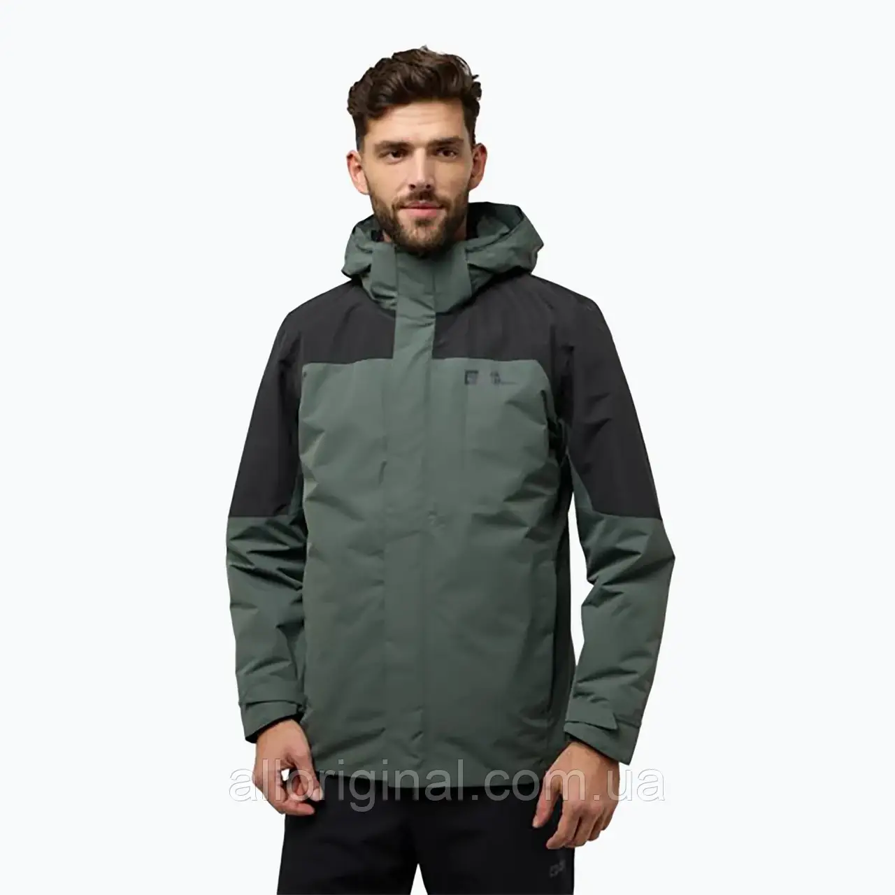 AllOriginal com ua Чоловіча куртка Jack Wolfskin Romberg 3In1 сланцева зелена РОЗМІРИ ЗАПИТУЙТЕ