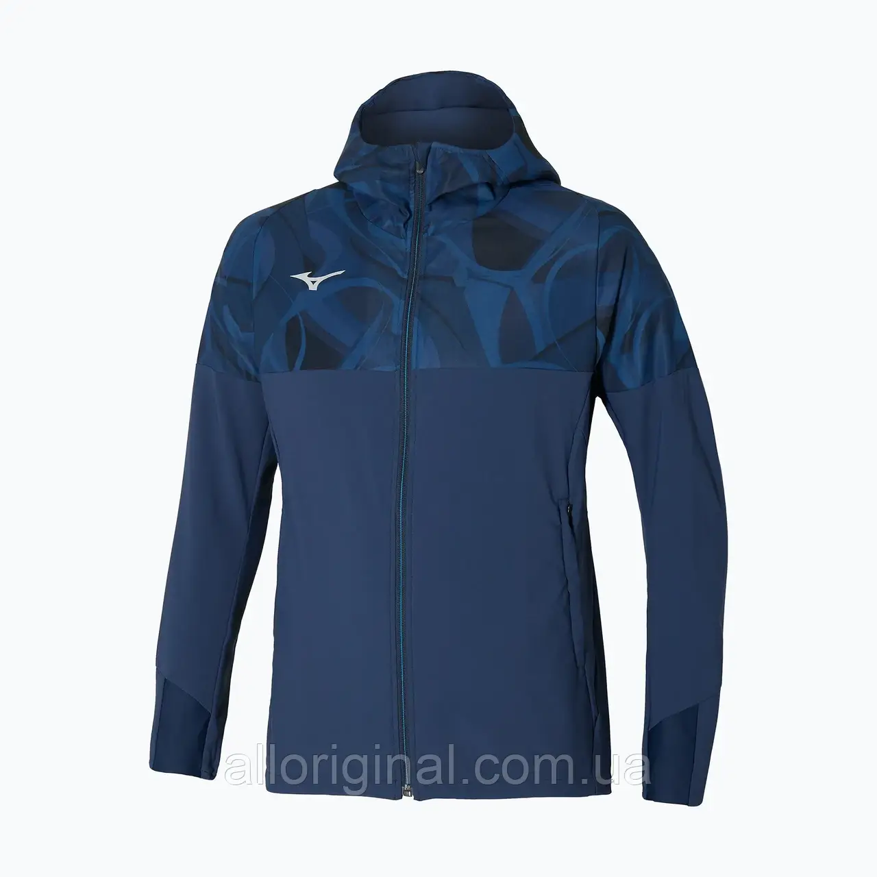 AllOriginal com ua Чоловіча куртка з капюшоном Mizuno Paris Athlete Athlete конкурсна синя РОЗМІРИ ЗАПИТУЙТЕ