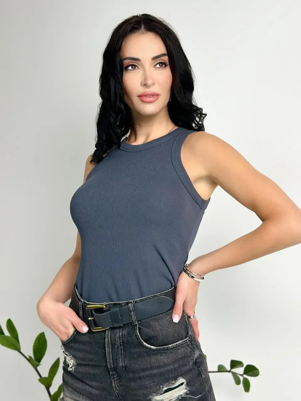 Майка жіноча рубчик в забарвленнях