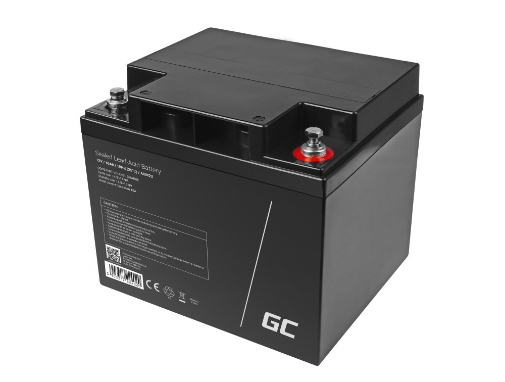 Акумуляторна батарея Green Cell VRLA AGM 12V 40Ah (AGM22), Тяговий акумулятор