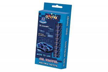 Пастель олійна 12 кольорів, KIDIS Move to Live 9159 G-Rich