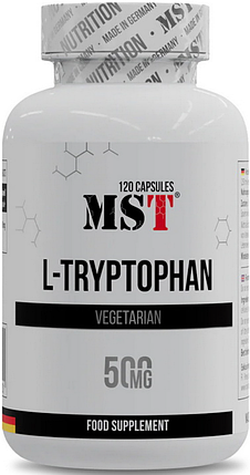 Л-триптофан MST L-Tryptophan 500 mg 120 caps, фото 1