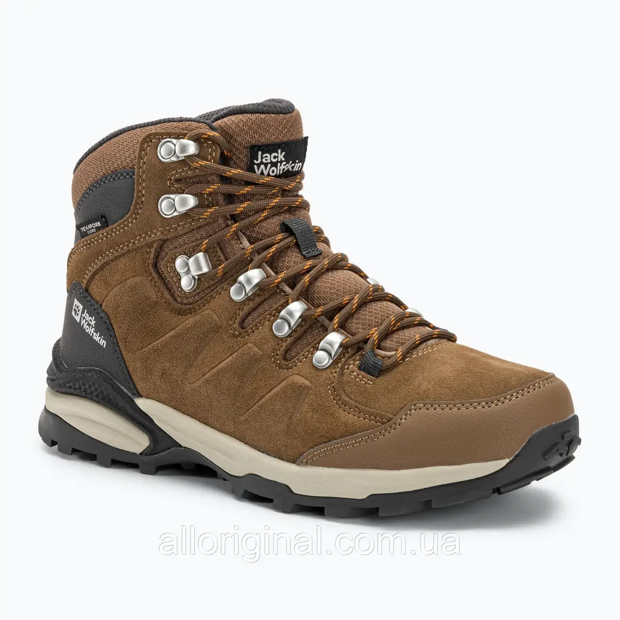 AllOriginal com ua Жіночі трекінгові черевики Jack Wolfskin Refugio Texapore Mid brown/apricot РОЗМІРИ