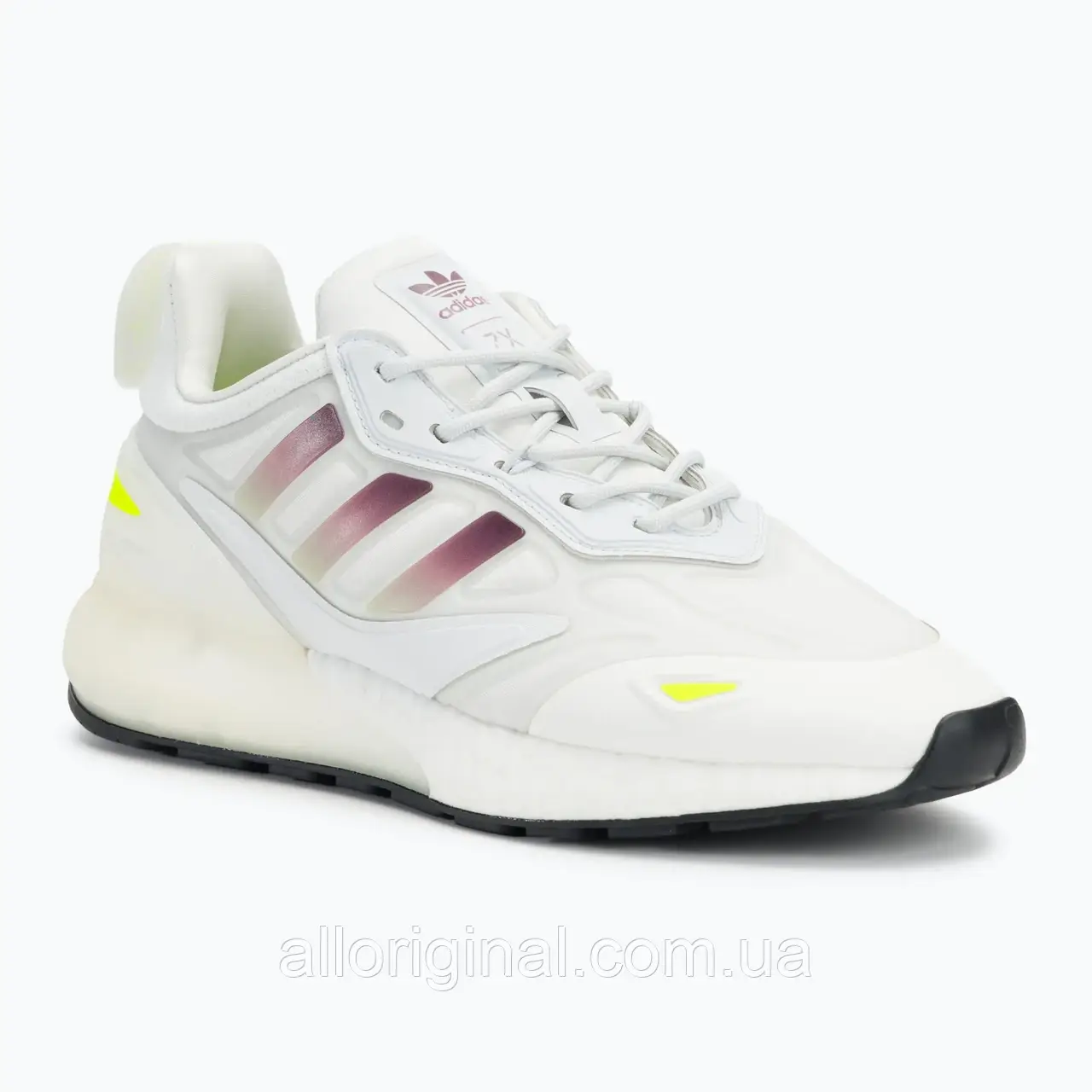 AllOriginal com ua Кросівки дитячі adidas ZX 2K Boost 2.0 crystal white/solar yellow/off white РОЗМІРИ