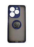 Накладка "Ring Case 3in1" Tecno Spark 20/Spark 20C/Hot 40i Dark Blue, фото 2