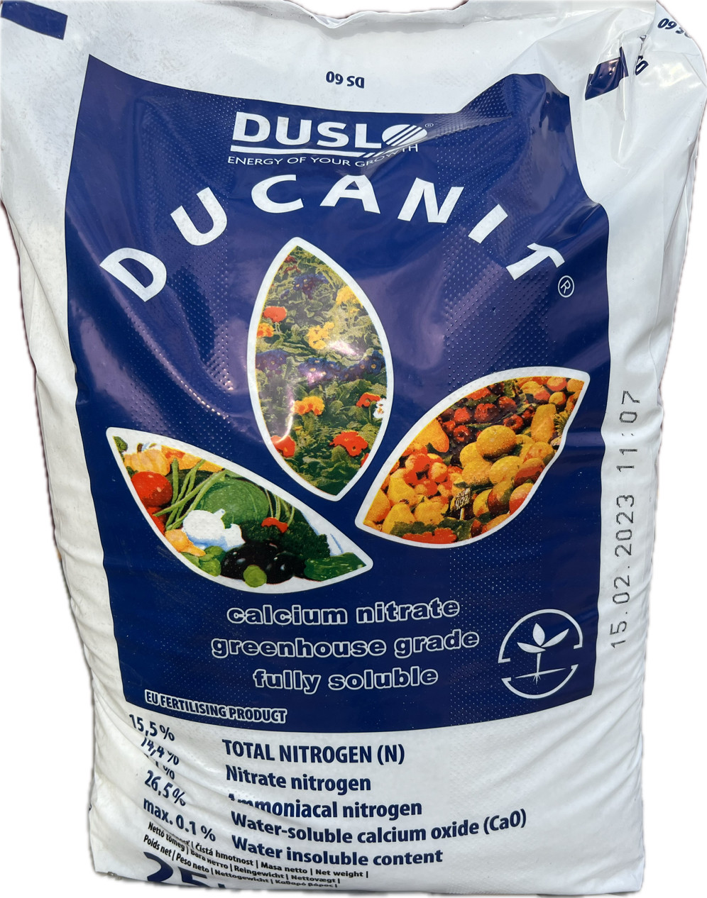 Добриво Нітрат кальцію Дуканіт 25 кг Словаччина, фото 1