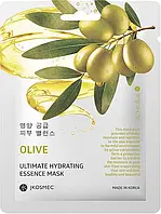 Тканинна зволожувальна маска з екстрактом оливи Jkosmec Olive Ultimate Hydrating Essence Mask