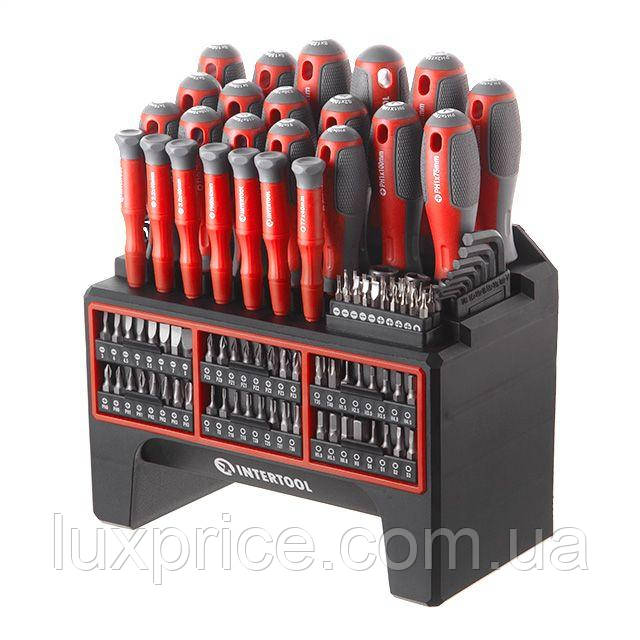 Набір викруток з комплектом насадок 114 од. INTERTOOL VT-3372 Luxprice, фото 1
